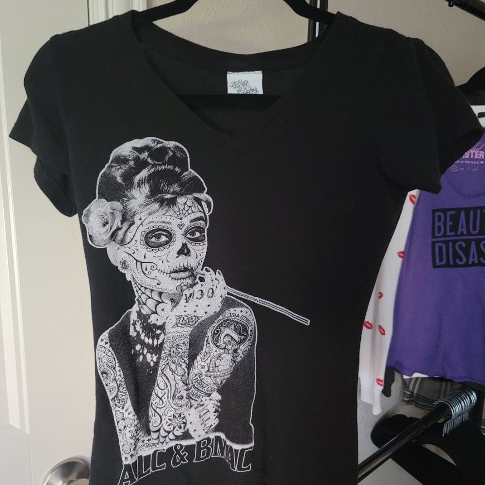 Womens Tattooed Audrey Hepburn tee